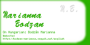 marianna bodzan business card